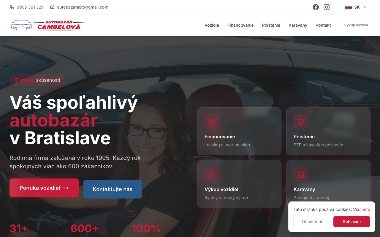 Screenshot - Autobazár Cambelová